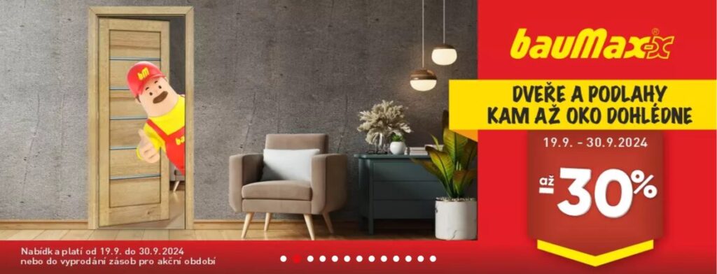 Sleva na dvere a podlahy Baumax